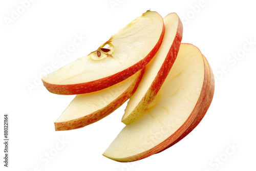 Apple slice isolated on transparent background