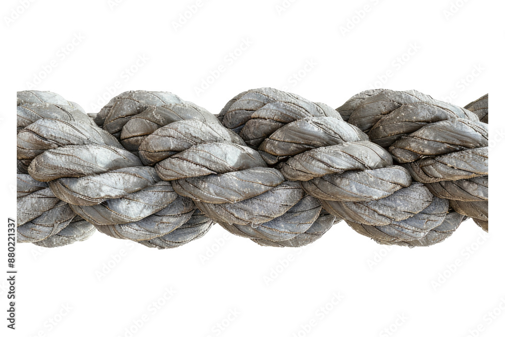 Barrier rope isolated on transparent background