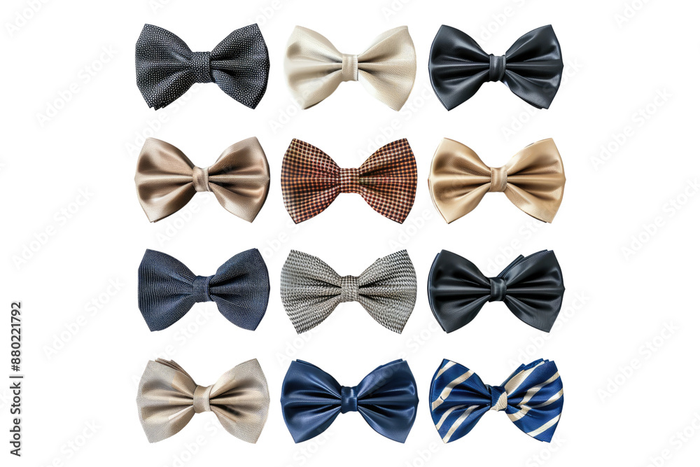 Bow ties isolated on transparent background Bow ties isolated on transparent background