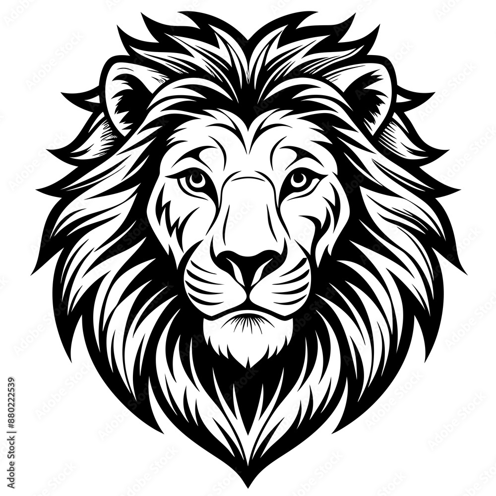 clean stylized lion face Vector Design and illustration clean stylized lion face Vector Design and illustration