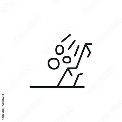 Landslide icon. Simple landslide icon for social media, app, and web design. Vector illustration.