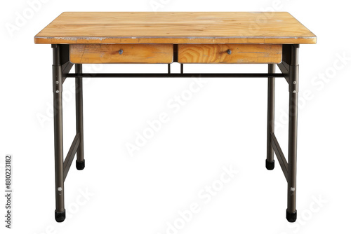 Class room desk isolated on transparent background