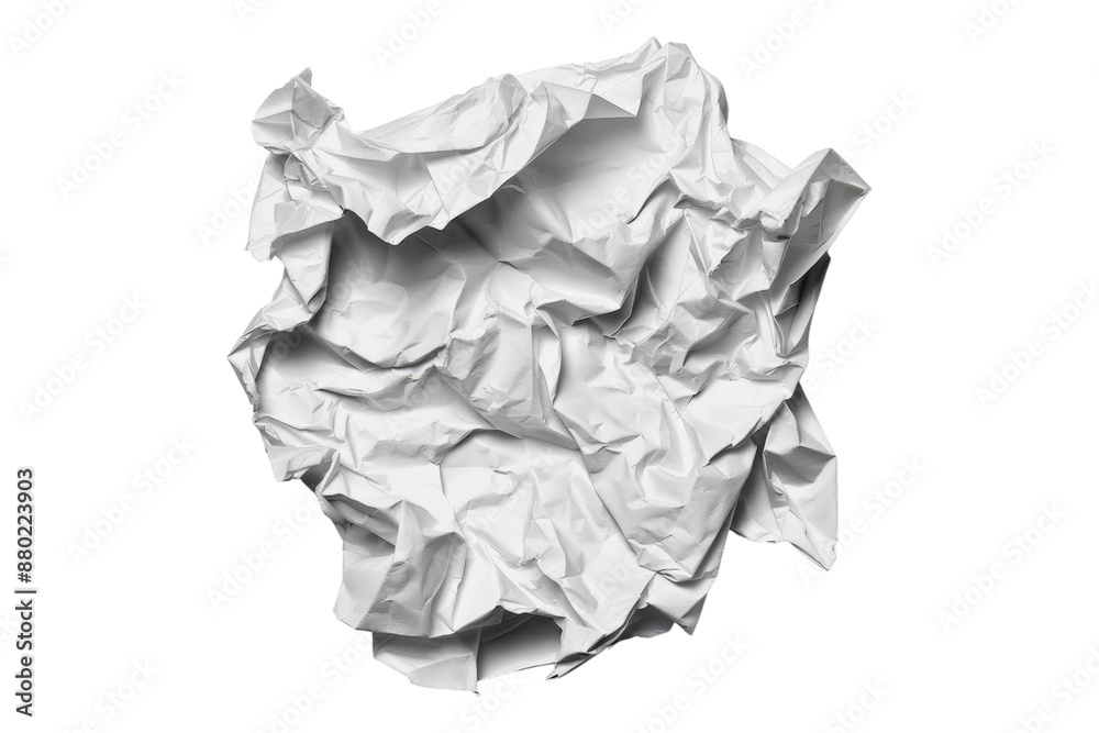 Crumbled paper isolated on transparent background Crumbled paper isolated on transparent background