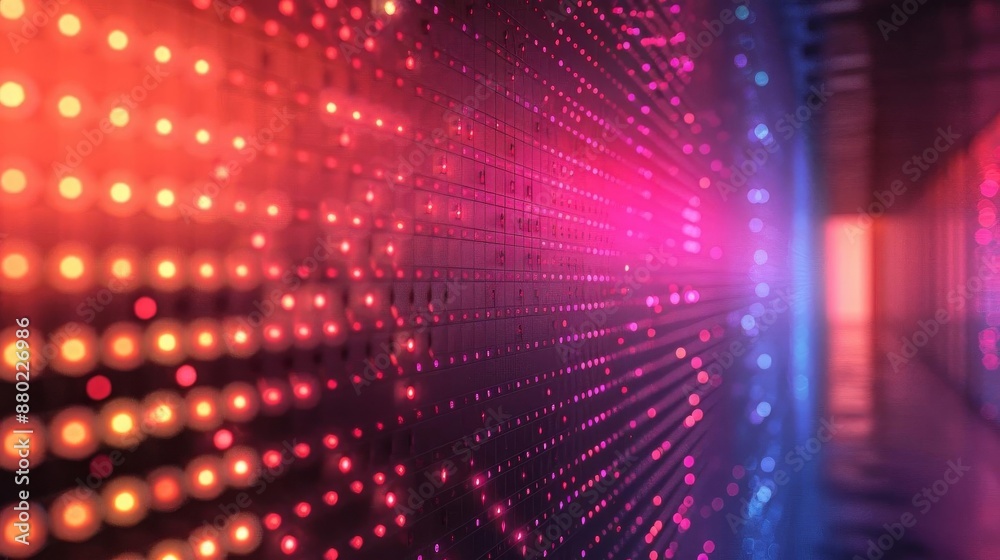 Abstract digital LED wallpaper with a soft, warm gradient and an understated grid pattern, perfect for creating a cozy and contemporary backdrop Abstract digital LED wallpaper with a soft, warm gradient and an understated grid pattern, perfect for creating a cozy and contemporary backdrop