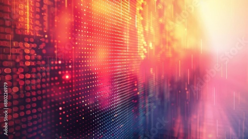 Wallpaper Mural Abstract digital LED wallpaper with a soft, warm gradient and an understated grid pattern, perfect for creating a cozy and contemporary backdrop Torontodigital.ca