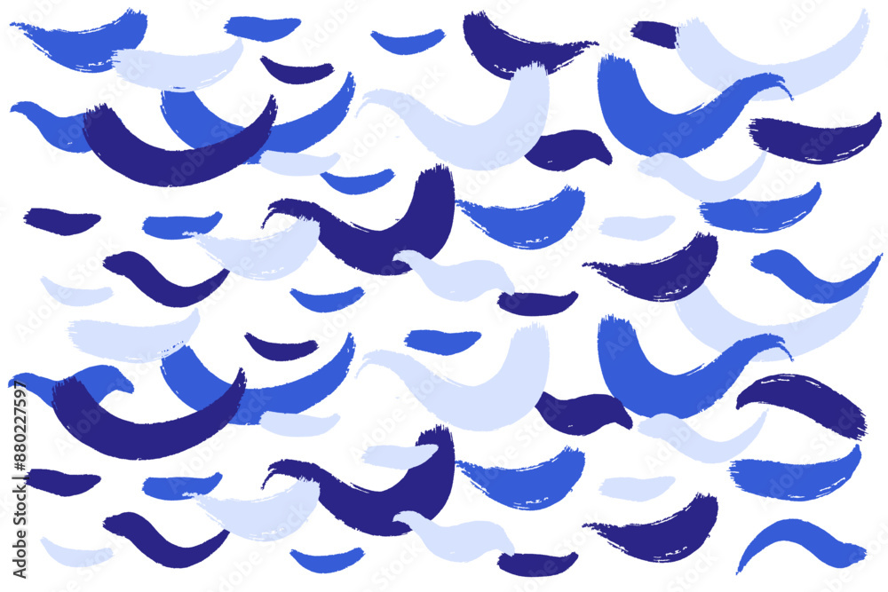Abstract Blue And White Brushstroke Pattern On White Background. bright, vibrant, creating dynamic, energetic composition for poster, banner, card, cover designs Abstract Blue And White Brushstroke Pattern On White Background. bright, vibrant, creating dynamic, energetic composition for poster, banner, card, cover designs