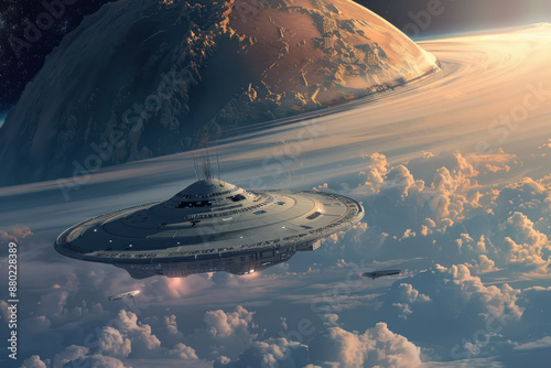 An alien spacecraft on a reconnaissance mission