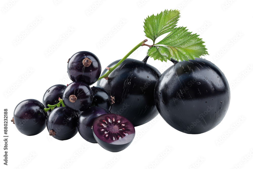 Delicious Black Currant Drink Isolated On Transparent Background