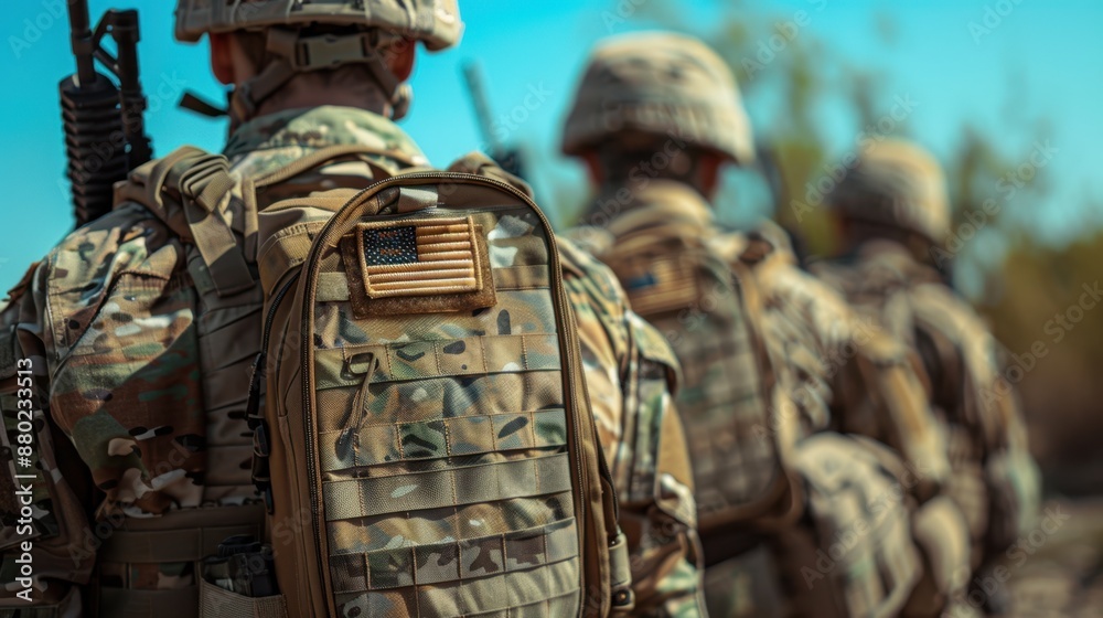 Soldiers with American Flag Backpack Soldiers with American Flag Backpack