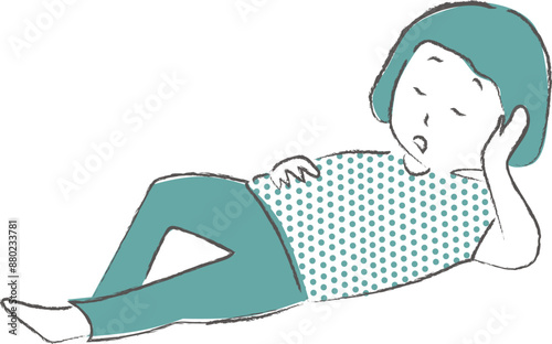 運動不足のイラスト