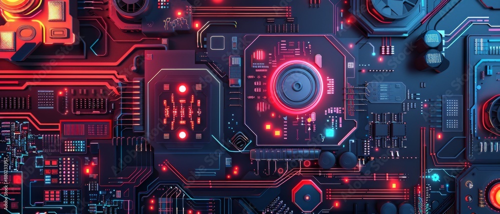 Graphic design background of tech scene. Modern abstract background. Graphic design background of tech scene. Modern abstract background.