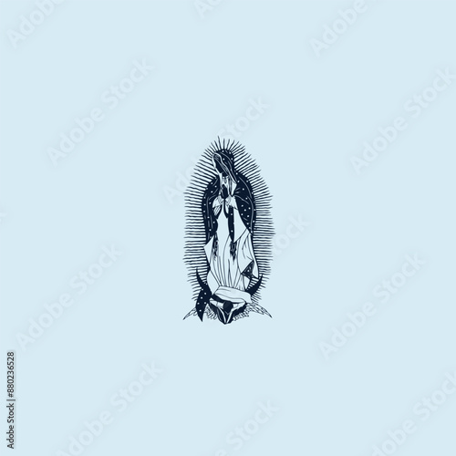 THESE HIGH QUALITY MOTHER MARIA VECTOR FOR USING VARIOUS TYPES OF DESIGN WORKS LIKE T-SHIRT, LOGO, TATTOO AND HOME WALL DESIGN