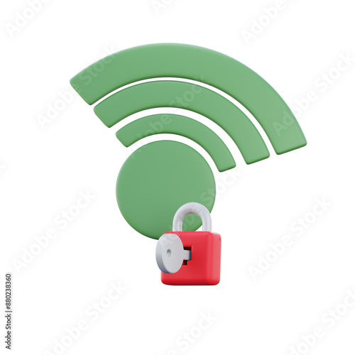 PNG of 3d wifi and security