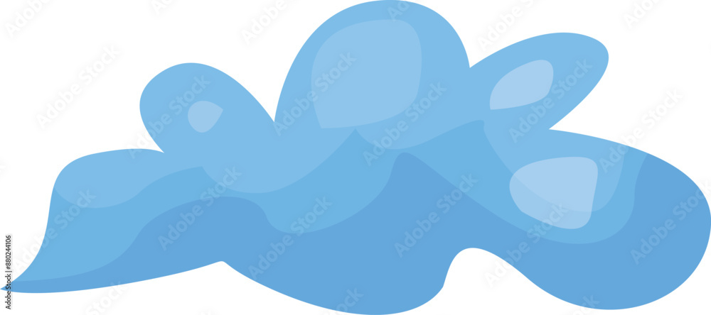 Obraz premium Simple cartoon cloud floating in the sky, perfect for weather and meteorology