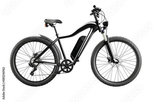 Modern Electric Bike Isolated On Transparent Background