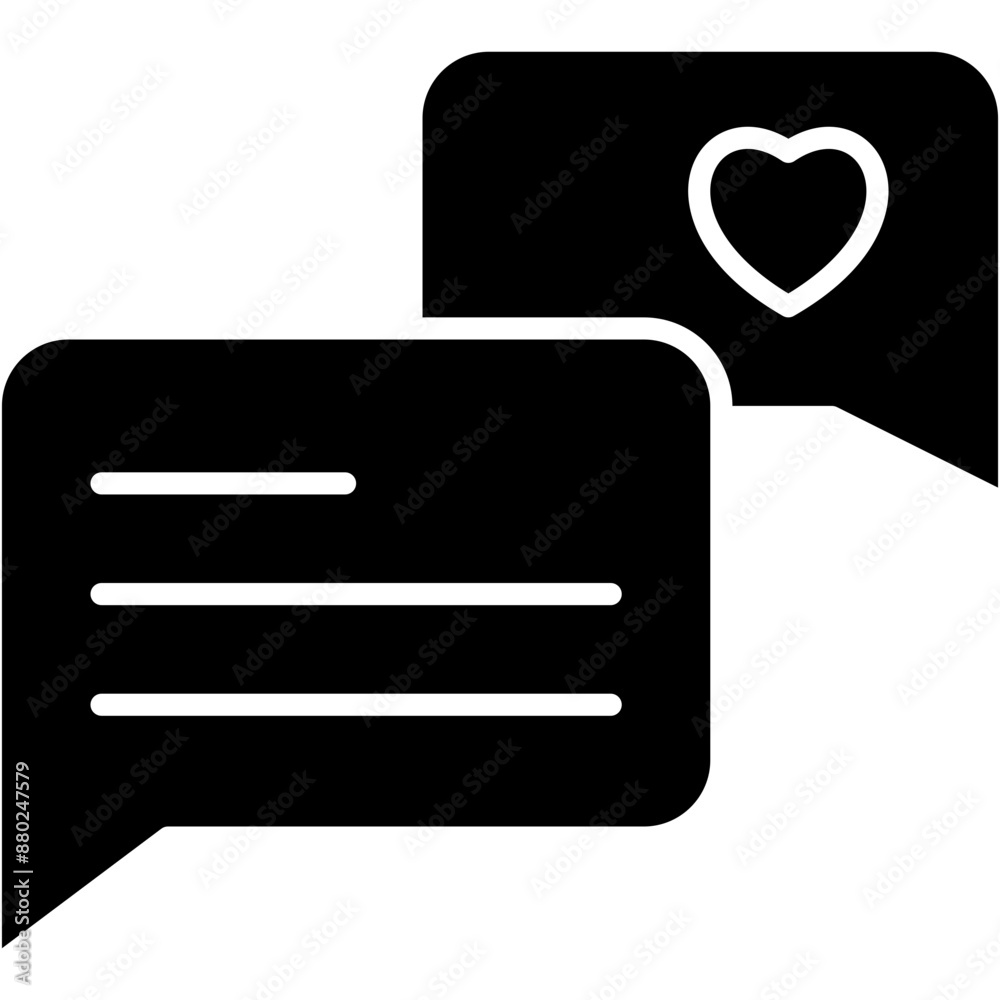 Chat, heart, love, speaking, conversation Icon Chat, heart, love, speaking, conversation Icon