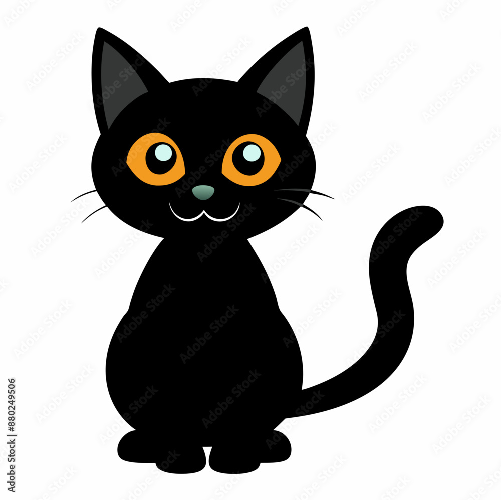 Black cat vector illustration, cat vector art, halloween black cat silhouette, black cat cartoon vector art Black cat vector illustration, cat vector art, halloween black cat silhouette, black cat cartoon vector art