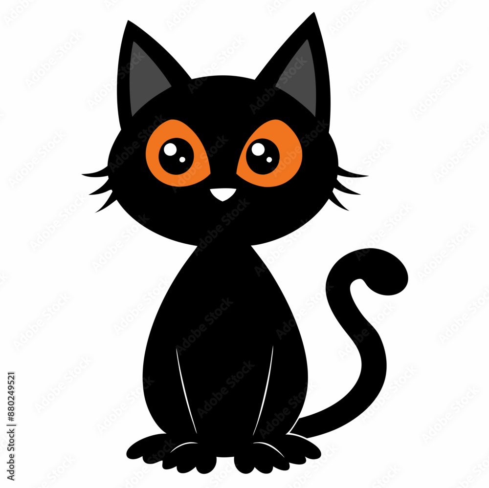 Black cat vector illustration, cat vector art, halloween black cat silhouette, black cat cartoon vector art Black cat vector illustration, cat vector art, halloween black cat silhouette, black cat cartoon vector art