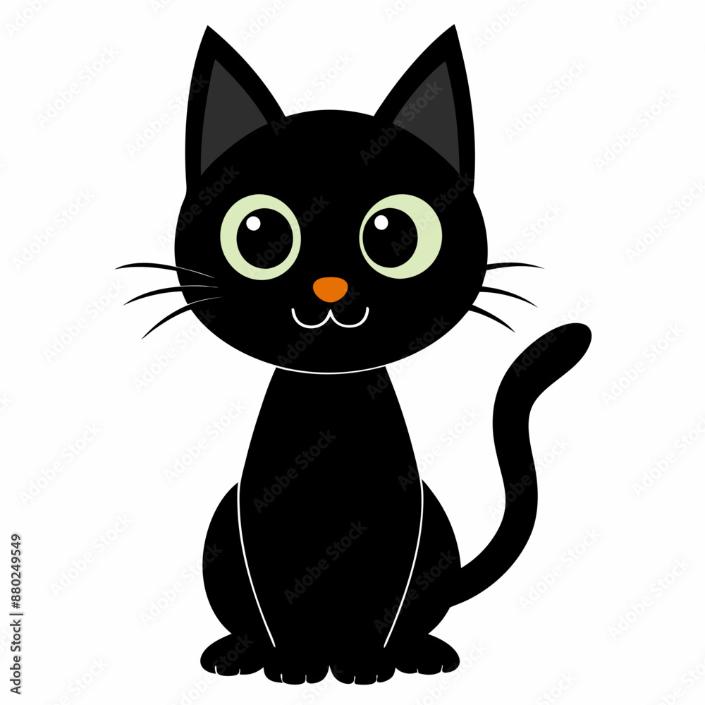 Black cat vector illustration, cat vector art, halloween black cat silhouette, black cat cartoon vector art Black cat vector illustration, cat vector art, halloween black cat silhouette, black cat cartoon vector art