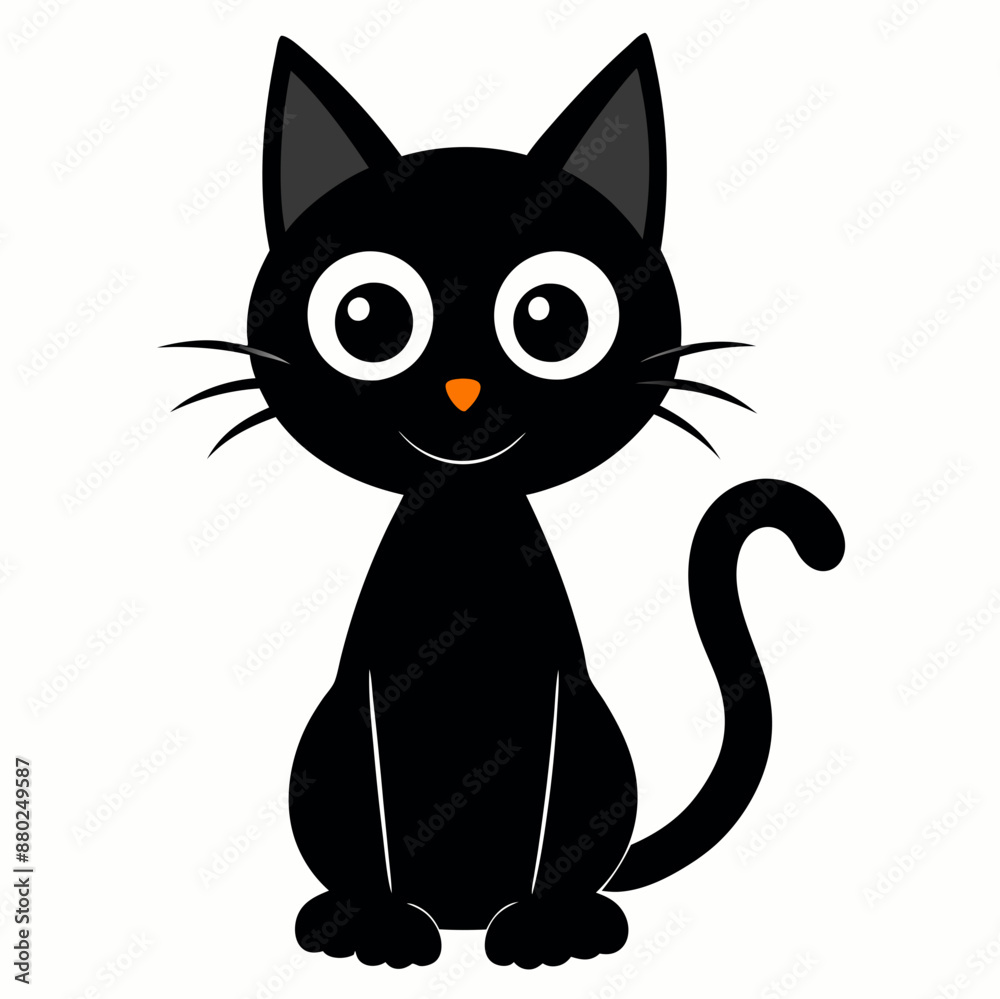 Black cat vector illustration, cat vector art, halloween black cat silhouette, black cat cartoon vector art Black cat vector illustration, cat vector art, halloween black cat silhouette, black cat cartoon vector art