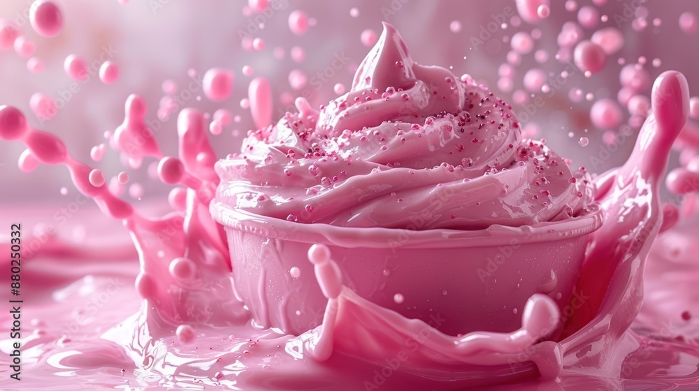 Pink Whipped Cream Splash Pink Whipped Cream Splash