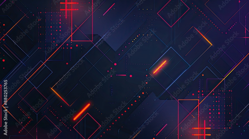 Dark mode template with neon lines, great for night-themed presentations. Dark mode template with neon lines, great for night-themed presentations.