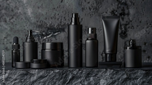 Black Beauty Products on Rough Stone