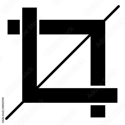 Vector Icon for Cut tool, crop, image, cropping, frame