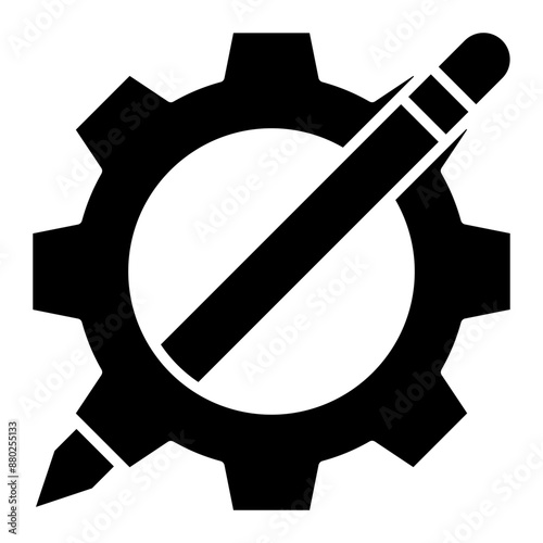 Vector Icon for gear, edit, information, design, description