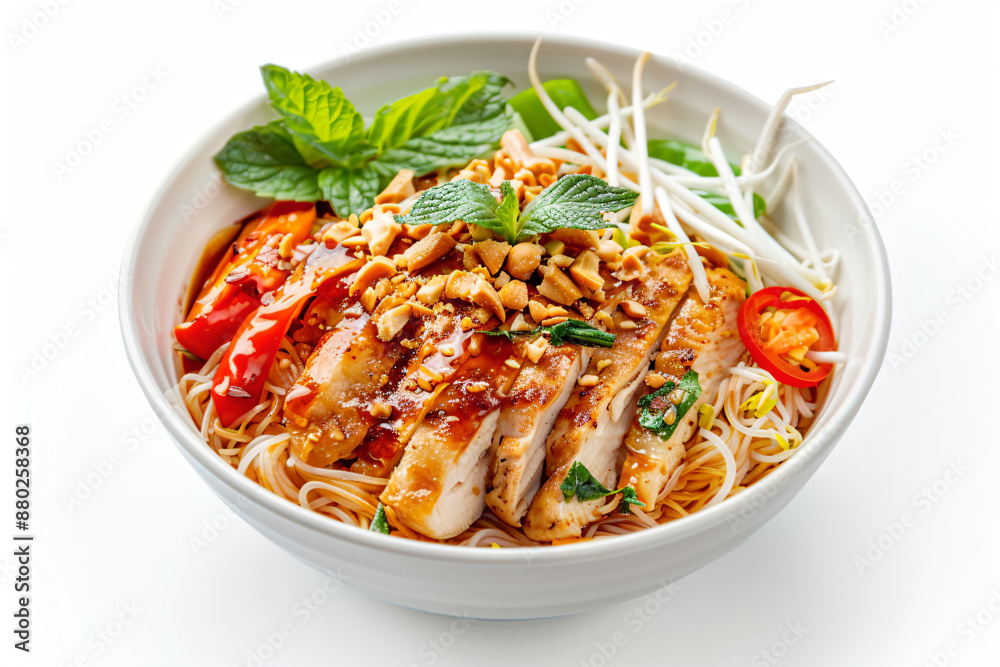 a bowl of noodles with meat and vegetables a bowl of noodles with meat and vegetables