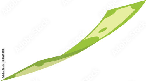 Green banknote flying away, concept of losing money, business and finance problems