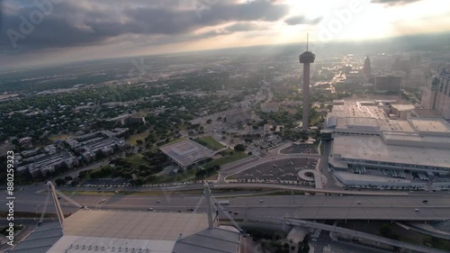Downtown San Antonio City Skyline at Sunset photo