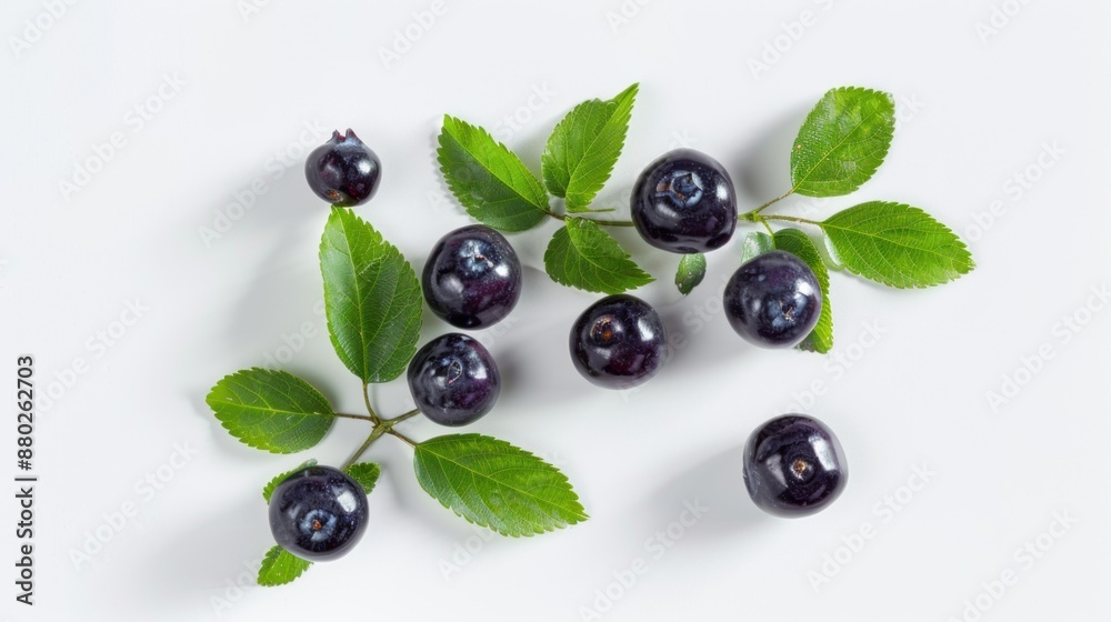 Huckleberry fruit on white background , Huckleberry fruit on white background ,