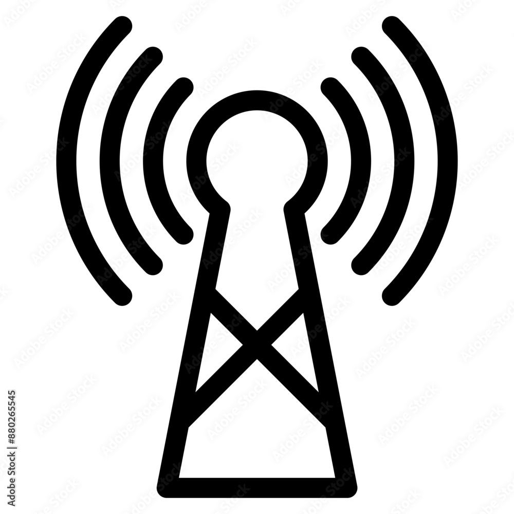 Vector Icon network, antenna, signal, wireless, radio Vector Icon network, antenna, signal, wireless, radio