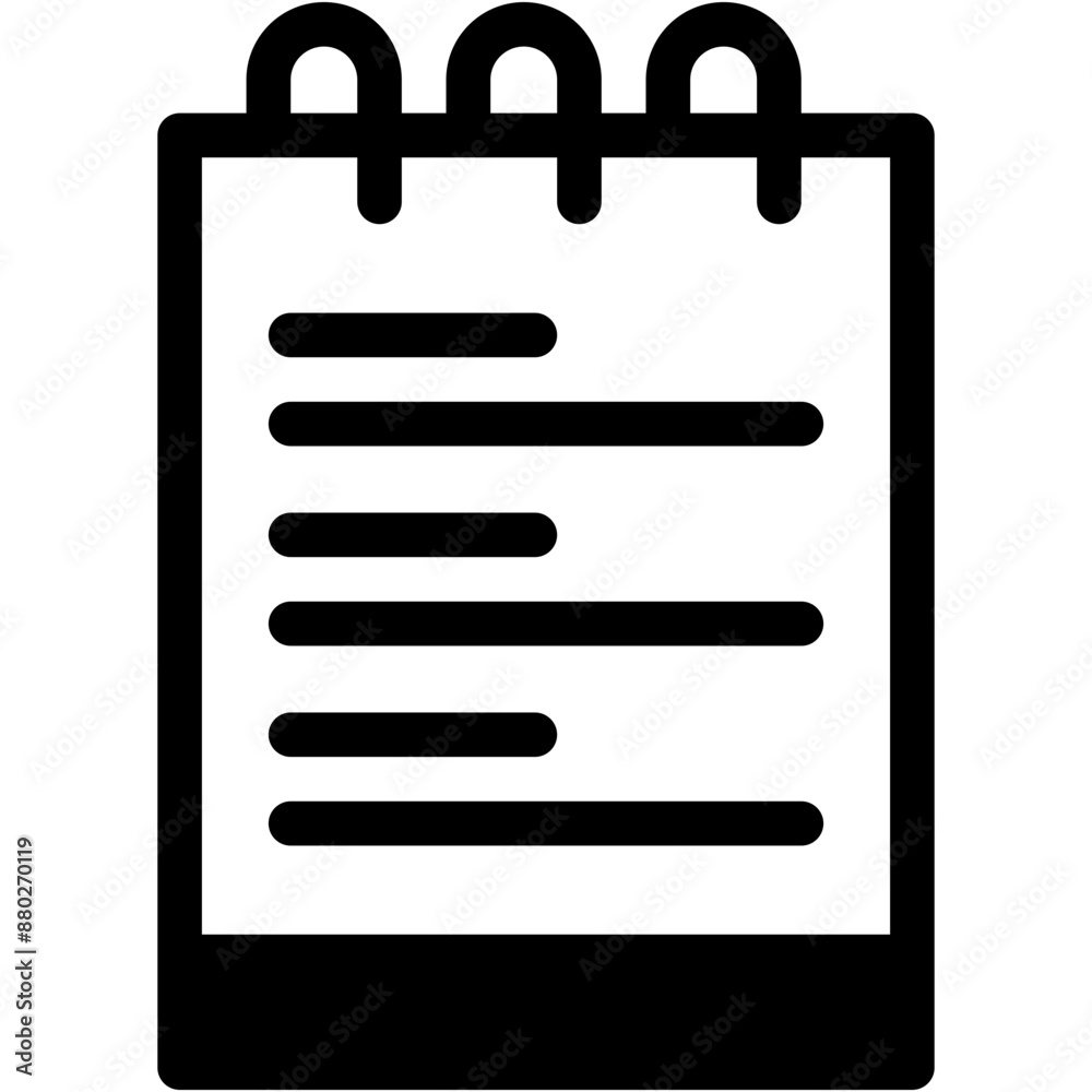Vector Icon Book, notebook, notepad, text, paper Vector Icon Book, notebook, notepad, text, paper