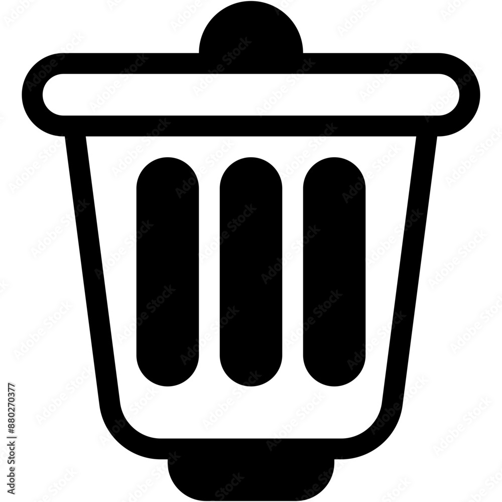 Vector Icon Delete, trash, trash can, remove, interface