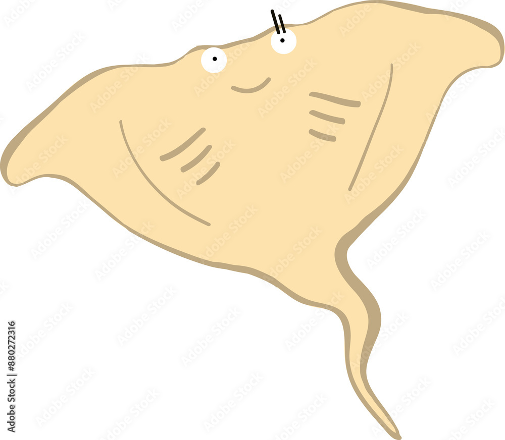 cute stingray cartoon, fish sea animal. cute stingray cartoon, fish sea animal.