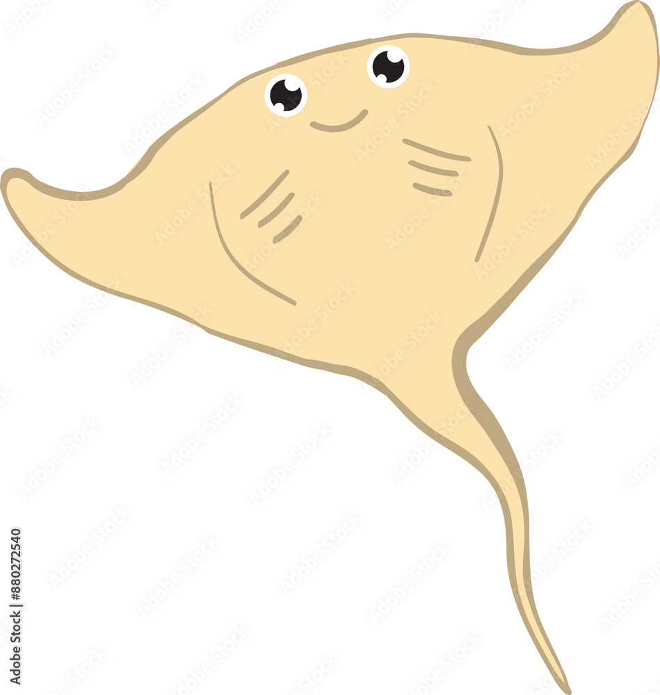 cute stingray cartoon, fish sea animal. cute stingray cartoon, fish sea animal.