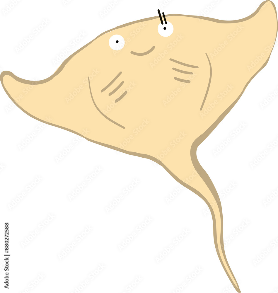 cute stingray cartoon, fish sea animal. cute stingray cartoon, fish sea animal.