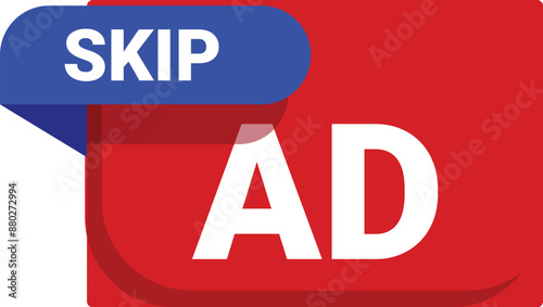 Skip ad button allowing users to skip promotional content