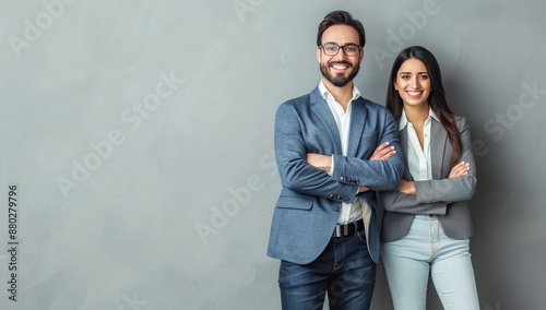 Confident Business Partners Standing Together