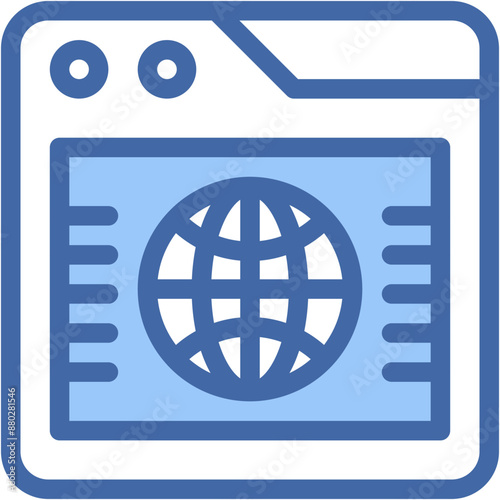 Vector Icon Browser, internet, web, worldwide