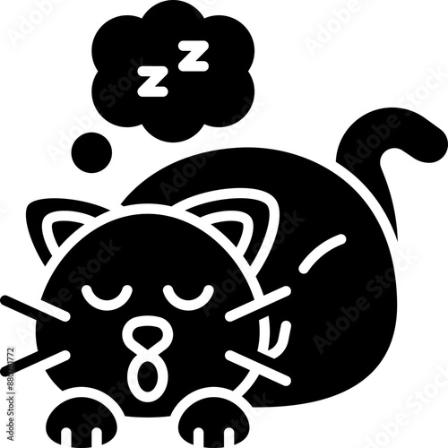 Cat sleep icon