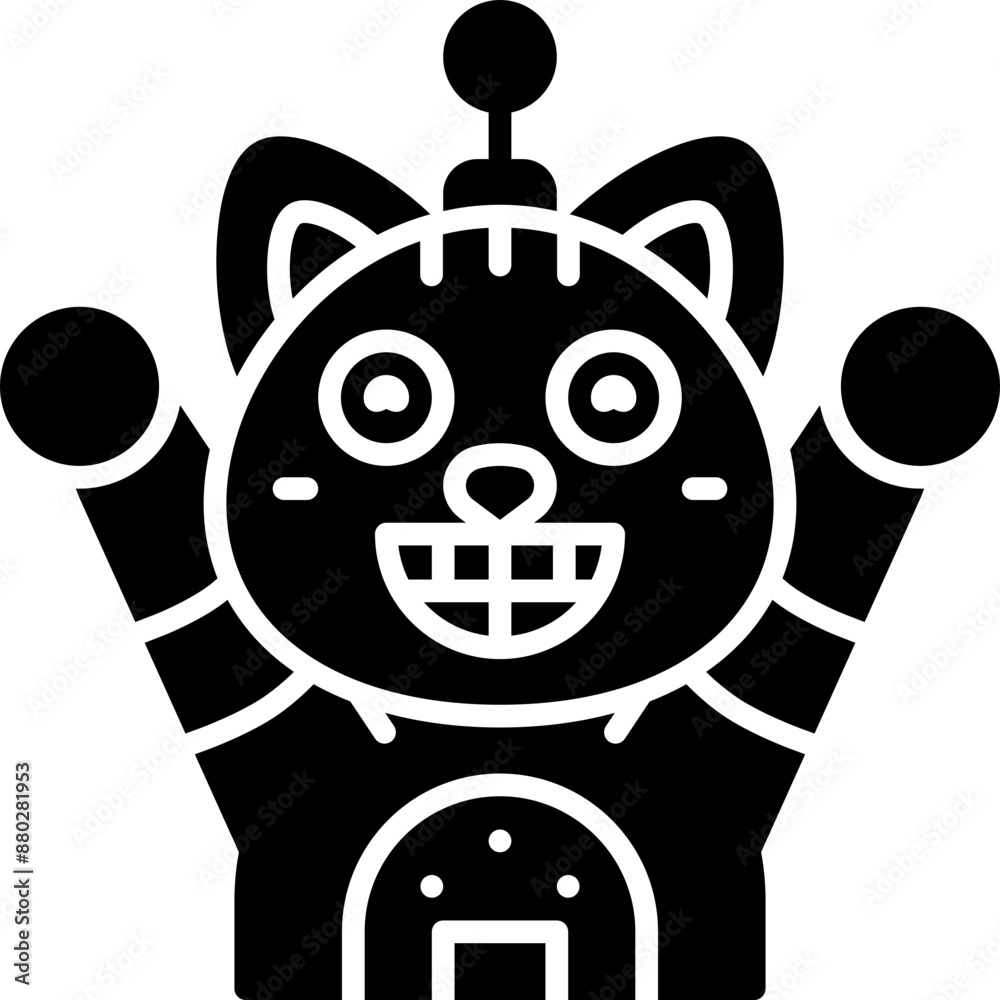 Robot cat icon