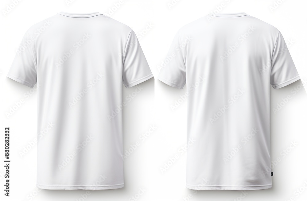 White T-Shirt Mockup - Front and Back View
