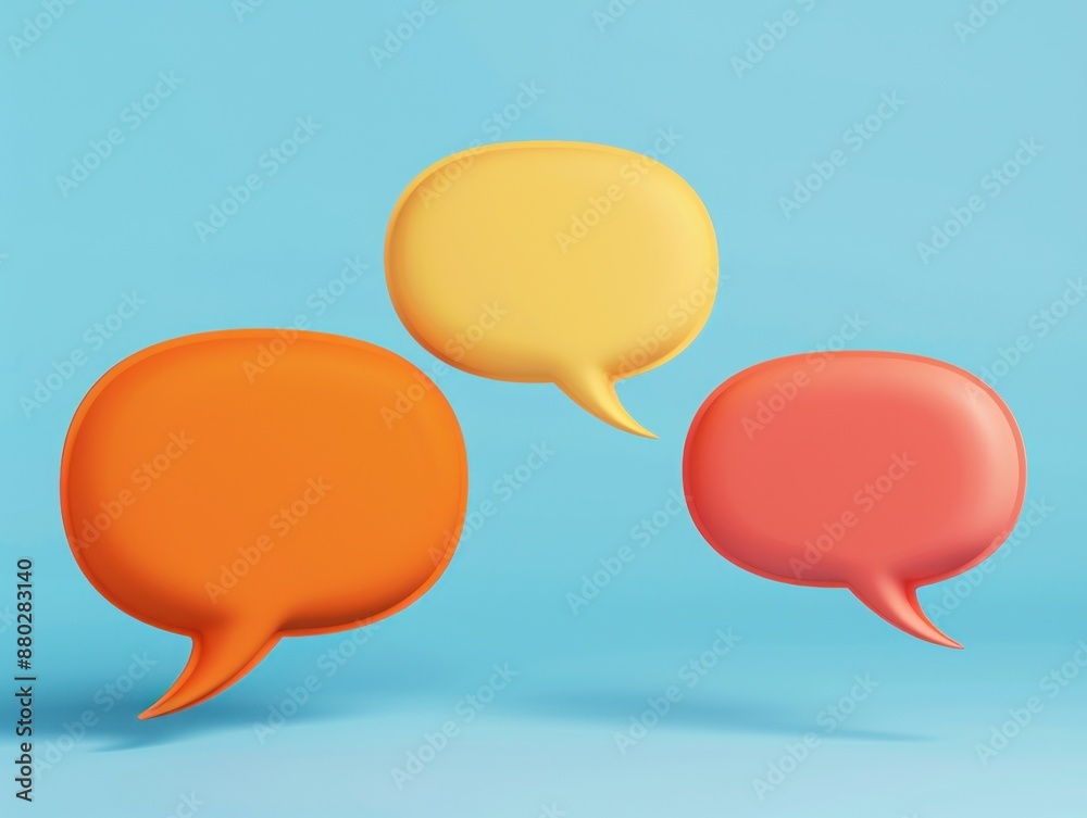 Speech bubbles overlap symbolizing partnership, teamwork, dialogue with copy space, focus on objects, deep depth of field. Speech bubbles overlap symbolizing partnership, teamwork, dialogue with copy space, focus on objects, deep depth of field.