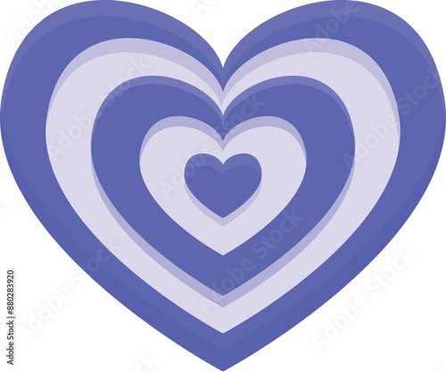 Blue heart is repeating its shape giving a sense of infinity and showing love and romance