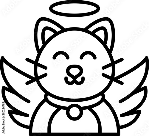 Angel cat icon