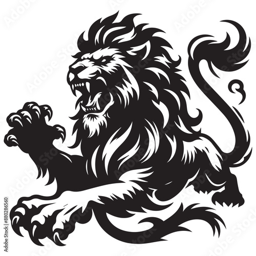 A majestic lion creature known for its strength and courage, symbolizing courage and power. 