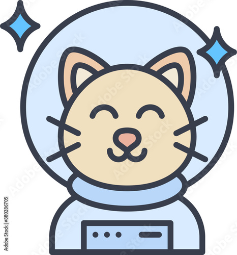 Space cat icon